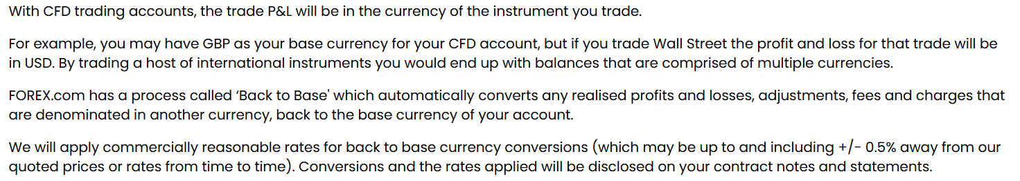 ZAR Broker base to base conversion charges